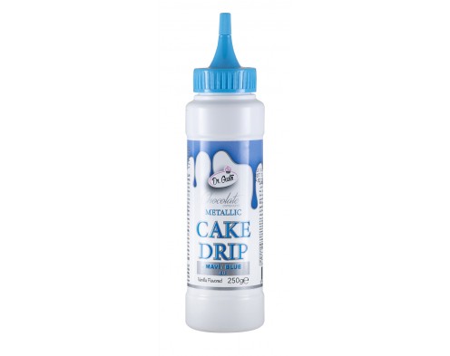 
              Глазур шоколадна (обтікаюча) блакитний металік Cake Drip 250 грамів Dr.Gusto              
