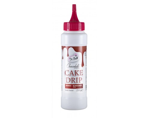 Глазур шоколадна (обтікаюча) бургунді (бордовий) Cake Drip 250 грамів Dr.Gusto