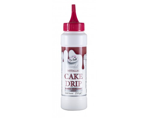Глазур шоколадна (обтікаюча) бордо металік Cake Drip 250 грамів Dr.Gusto