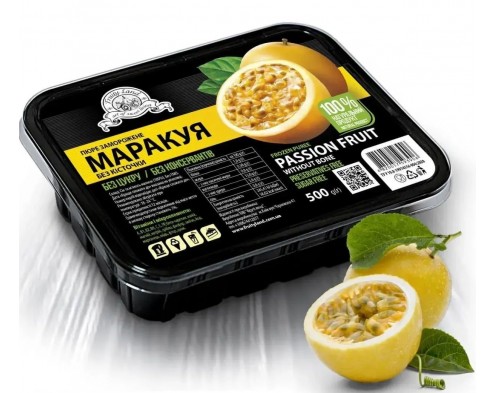 Маракуя без кісточки пюре FruityLand заморожене без цукру, 500 г