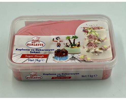 Мастика кондитерська для торта Рожева, OVALETTE, Туреччина  0,5 кг (1 кг)