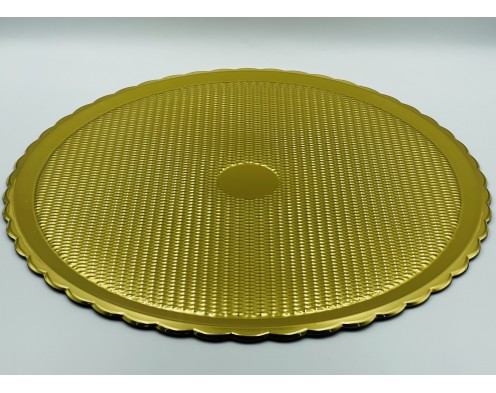 Піднос круглий золотий d 40 см