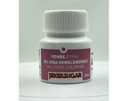  Гелевий барвник Рожевий  Sekersugar 25 грамів